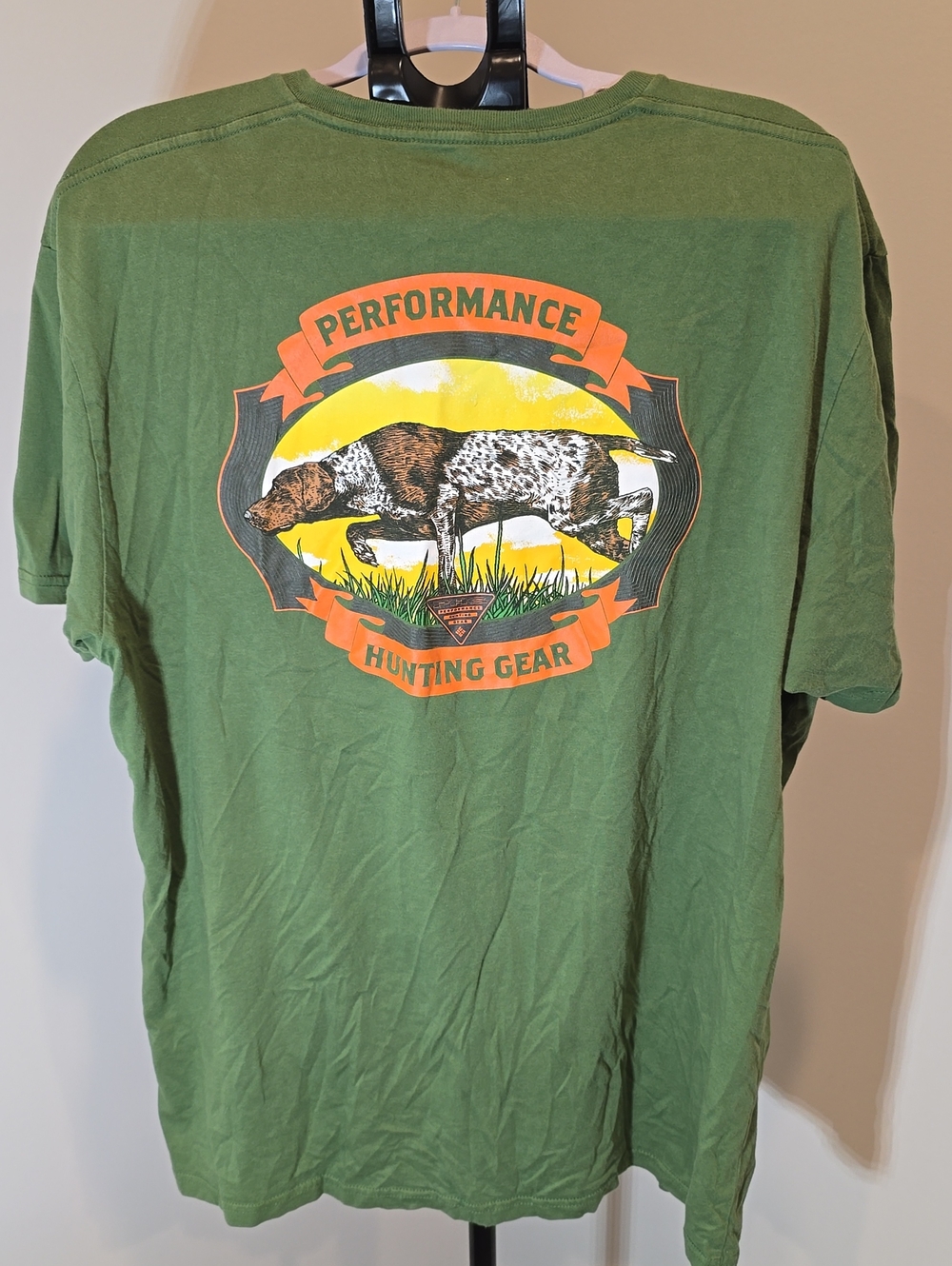 Columbia Olive Green Short-Sleeve Graphic Hunting T-Shirt